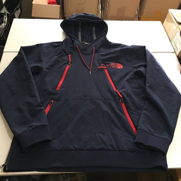 The North Face Tekno Mens Medium Navy Blue Pullover Hoodie Jacket - Picture 1 of 10